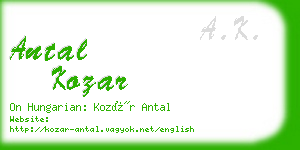 antal kozar business card